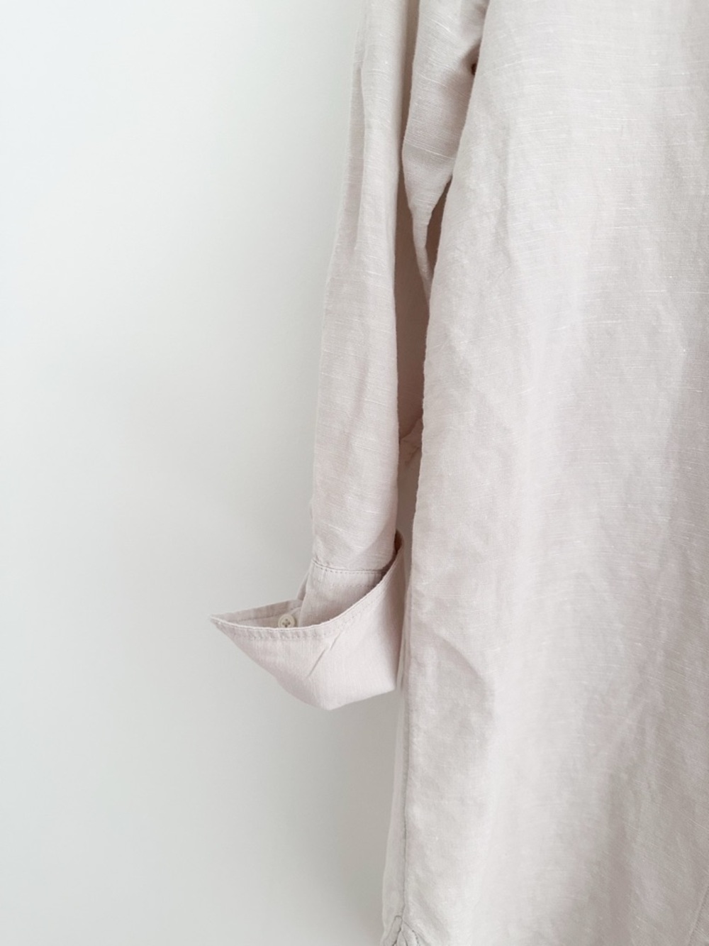 J. Crew Light Beige Button-Down Linen Shirt - Picture 5 of 7